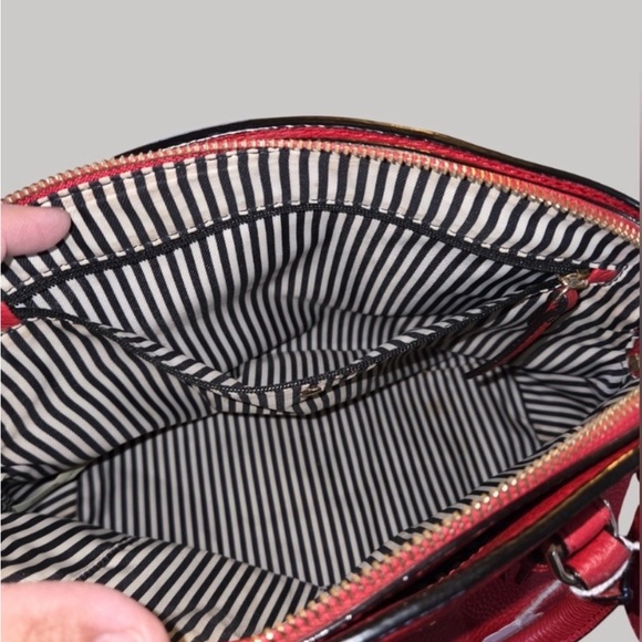 Kate Spade Jackson Street Lottie Satchel + Matching Pouch Cherry Red EUC - Picture 6 of 13